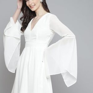 Sassafras Women’s Georgette Knee-Length Skater Dress