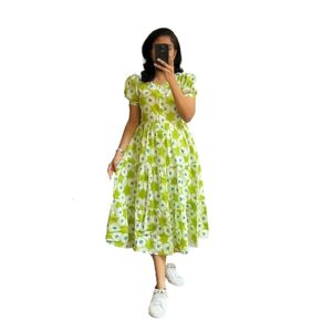 Women's  Rayon Anarkali Kurta, Kurti for Women | Floral Design Print | Western Maxi Fit & Flare Dress | Casual Spring and Everyday Wear - Copy